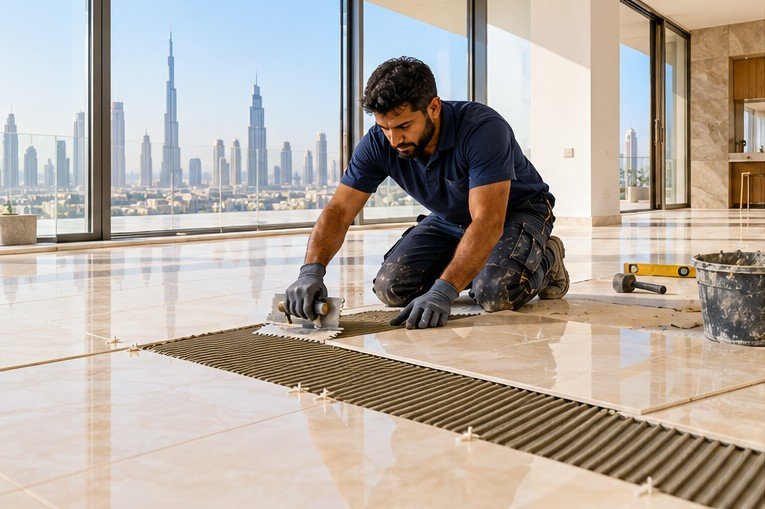 Floor and wall tiling