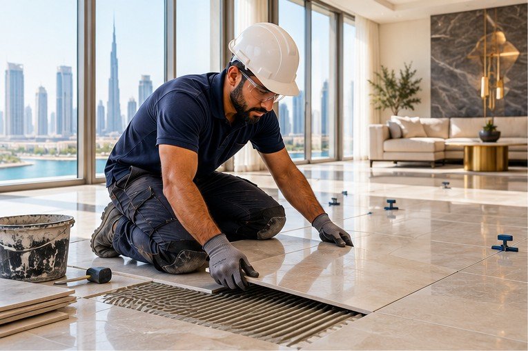 Floor and wall tiling